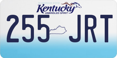 KY license plate 255JRT