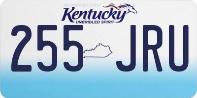 KY license plate 255JRU