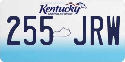 KY license plate 255JRW