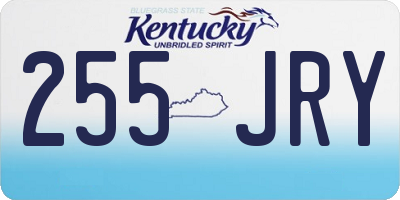 KY license plate 255JRY