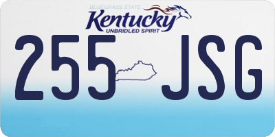 KY license plate 255JSG