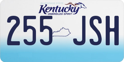 KY license plate 255JSH