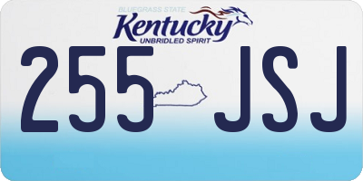 KY license plate 255JSJ