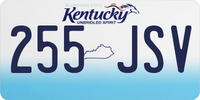 KY license plate 255JSV