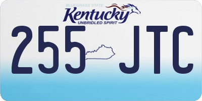 KY license plate 255JTC