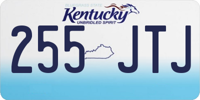 KY license plate 255JTJ