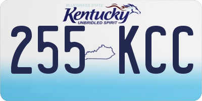 KY license plate 255KCC