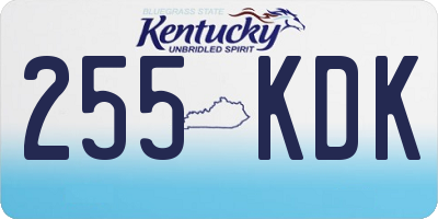 KY license plate 255KDK
