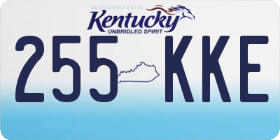 KY license plate 255KKE