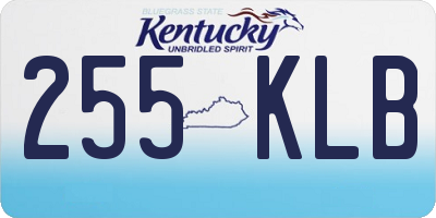 KY license plate 255KLB