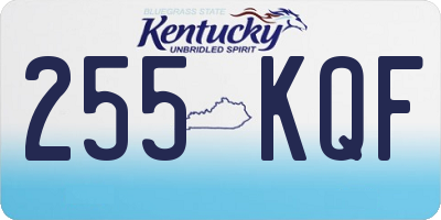 KY license plate 255KQF