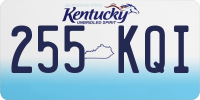 KY license plate 255KQI