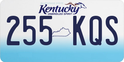 KY license plate 255KQS