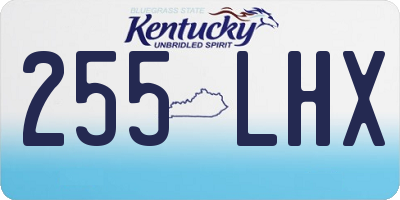 KY license plate 255LHX