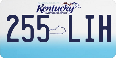 KY license plate 255LIH