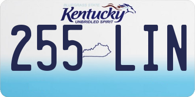 KY license plate 255LIN