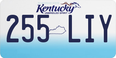 KY license plate 255LIY