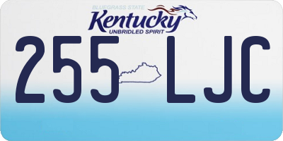 KY license plate 255LJC