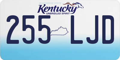 KY license plate 255LJD