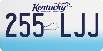 KY license plate 255LJJ