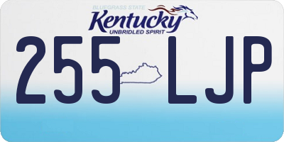 KY license plate 255LJP