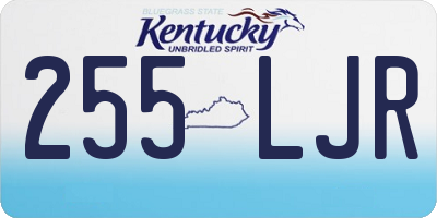 KY license plate 255LJR