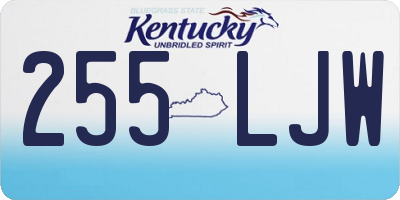 KY license plate 255LJW