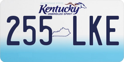 KY license plate 255LKE