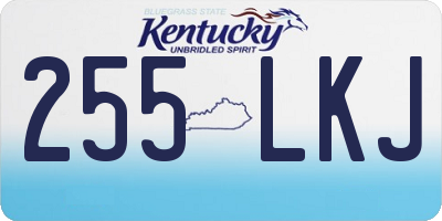 KY license plate 255LKJ