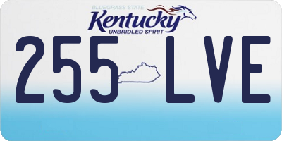 KY license plate 255LVE