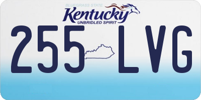 KY license plate 255LVG