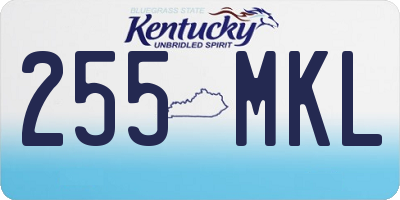 KY license plate 255MKL
