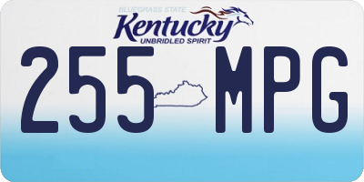 KY license plate 255MPG