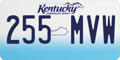 KY license plate 255MVW