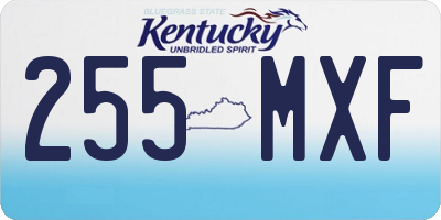 KY license plate 255MXF