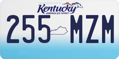 KY license plate 255MZM
