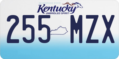 KY license plate 255MZX