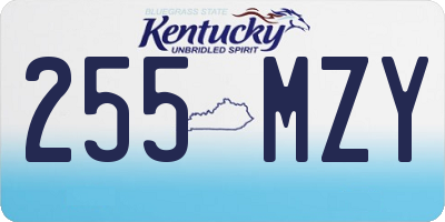 KY license plate 255MZY