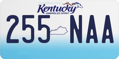 KY license plate 255NAA