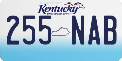 KY license plate 255NAB
