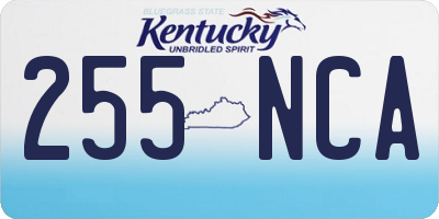 KY license plate 255NCA