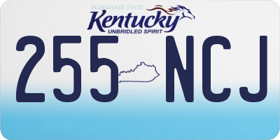 KY license plate 255NCJ