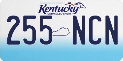 KY license plate 255NCN