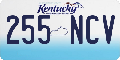 KY license plate 255NCV