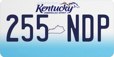 KY license plate 255NDP