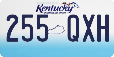 KY license plate 255QXH