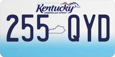 KY license plate 255QYD