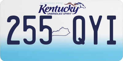 KY license plate 255QYI