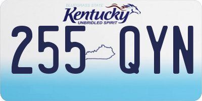 KY license plate 255QYN