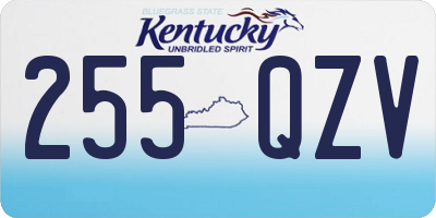 KY license plate 255QZV